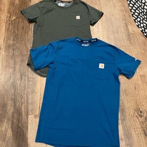 Carhartt Work Force Gray and Olive Short Sleeve Tees Bundle